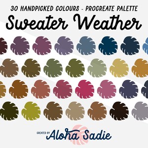 Procreate Colour Palette - Sweater Weather - for iPad Art, Lettering, Calligraphy, Illustration, SVG, Stickers