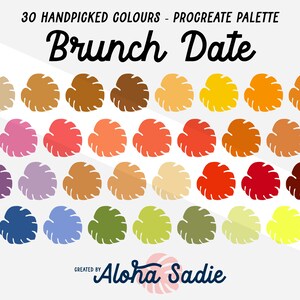 Procreate Colour Palette - Brunch Date - iPad Art, Lettering, Calligraphy, Illustration