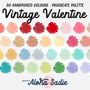 Procreate Colour Palette - Vintage Valentine  - for iPad Art, Lettering, Calligraphy, Illustration, SVG, Stickers