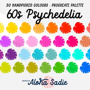 Procreate Colour Palette - 60s Psychedelia - iPad Art, Lettering, Calligraphy, Illustration