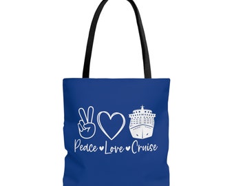 Peace Love Cruise Strand Tragetasche - Urlaubs Umhängetasche