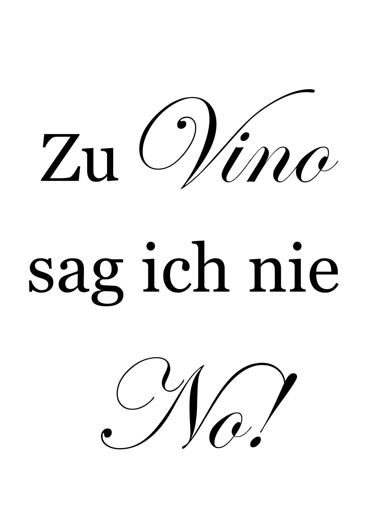 Zu Vino sag ich nie No poster für Küche Wohnzimmer druckbar Etsy Zu Vino sag ich nie No poster für Küche Wohnzimmer druckbar Etsy