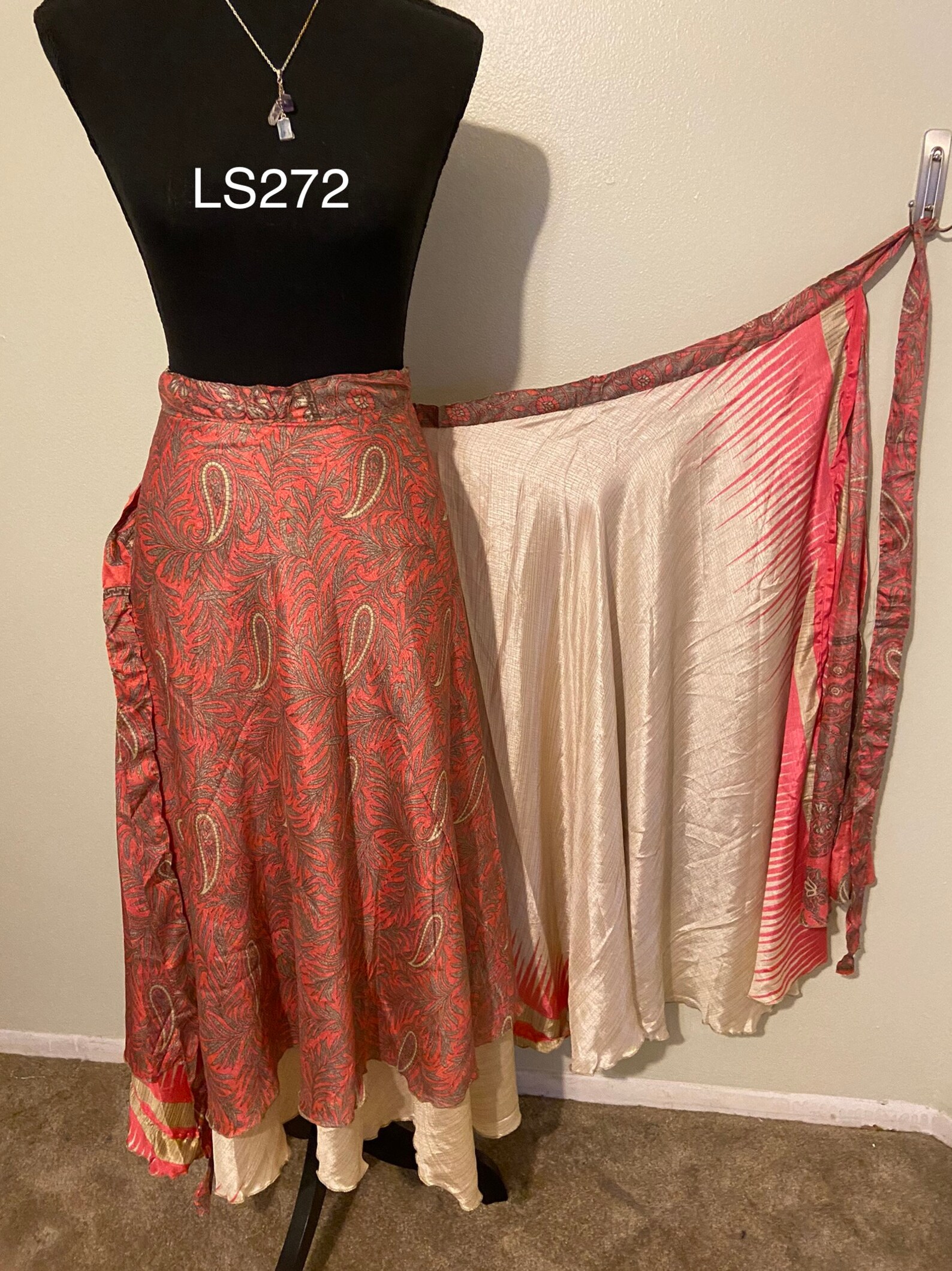 Upcycled Sari Wrap Skirt Etsy
