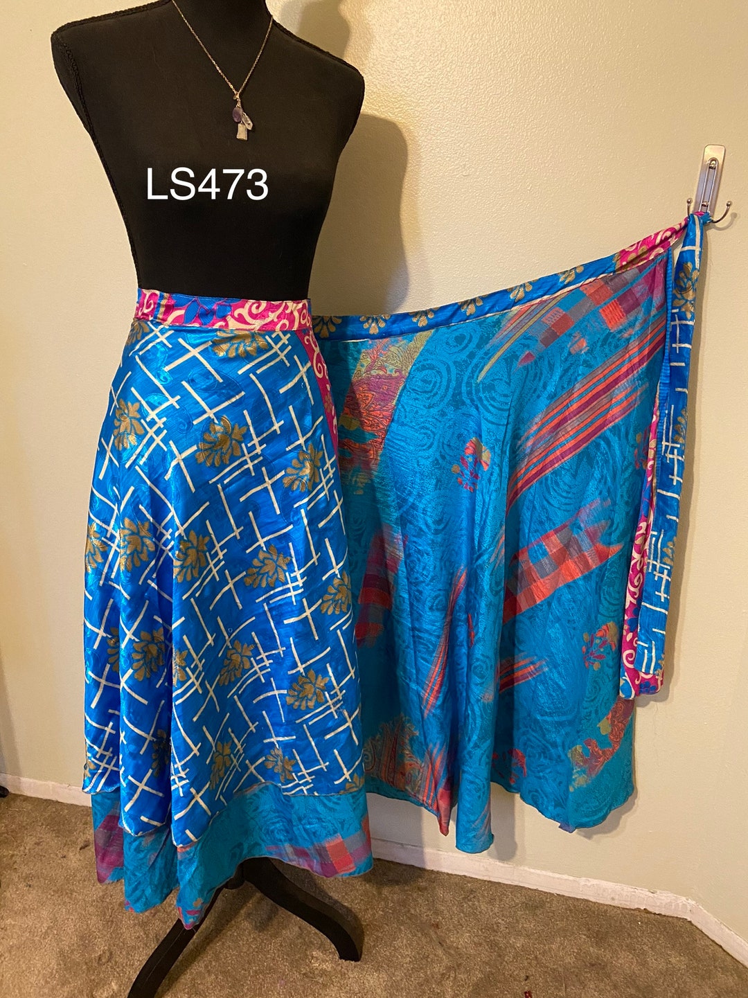Upcycled Sari Wrap Skirt Etsy