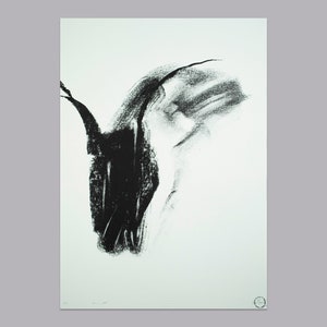 Spreadsheet 26_27 | silkscreen print | poetry poster | charcoal drawing print | 50 × 70 cm