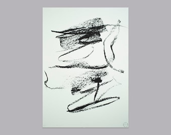 Spreadsheet 78_79 | silkscreen print | poetry poster | charcoal drawing print | 50 × 70 cm