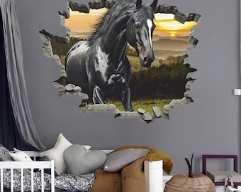 Wandtattoo Pferd, Hengst, Wandtattoo, Tiere, Dekor, Wandbild, zum Aufkleben