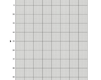 Afdrukbaar kruissteek-ruitjespapier | Ruitjespapier voor kruissteek 10, 11, 14, 16, 18 en 22 Aantal meegeleverde PDF-bestanden | Kruissteekgrafiek