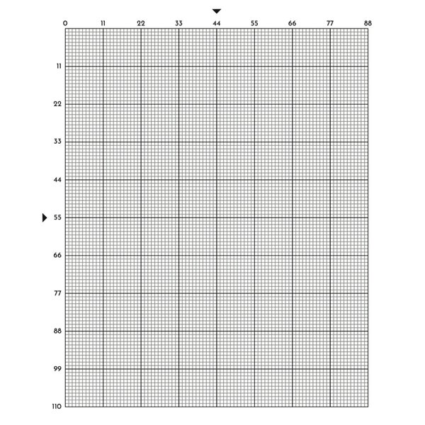 Druckbares Kreuzstich Millimeterpapier | Millimeterpapier für Kreuzstich 10, 11, 14, 16, 18 und 22 Count Enthaltene PDF-Dateien | Kreuzstich Grafik