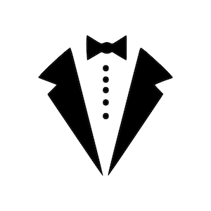 Tuxedo Bow Tie Download istantaneo SVG, PNG, EPS, dxf, jpg download digitale, per cricut, silhouette