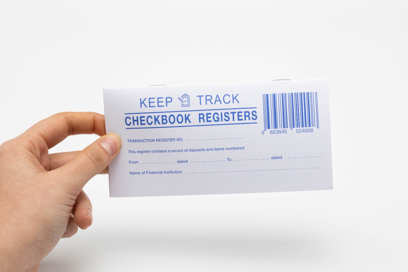 Carnet De Chèques Registre Des Transactions - Lot De 4 - Grands Caractères, Papier De Qualité - Pour Suivi Financier Personnel