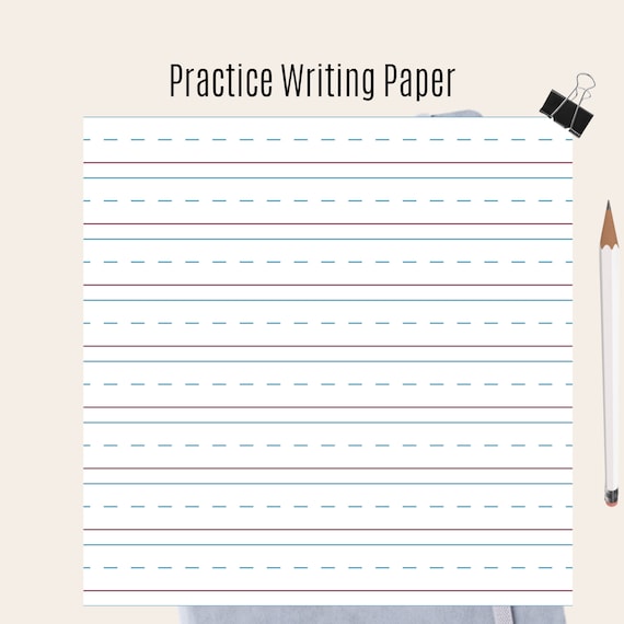 Lined Paper for Writing ( Digital, Printable, 2 pages )