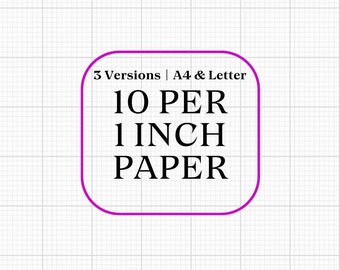 10 Squares per Inch Graph Paper, 10x10 Graph Paper, Printable Graph Paper, Cross Stitch Paper, A4 & Letter, Printable Grid Paper, Helpful