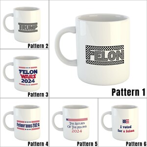 Trump Mug, Tea Coffee Mugs 11 oz Make Coffee Great Again MAGA, Unique Gift Idea Vote for Felon