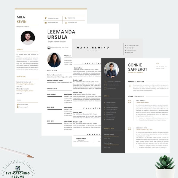 Easy to Use Resume Template, CV Template, Cover Letter,  Creative Resume, Nurse Resume, Modern Resume | Looks Professional