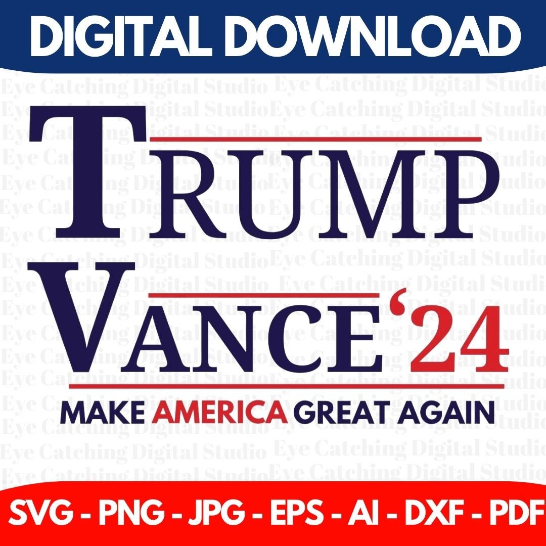 Trump Vance 2024 Show Your Support Vinyl Sticker – 4.5″ X 3″ – Glossy, Made In USA