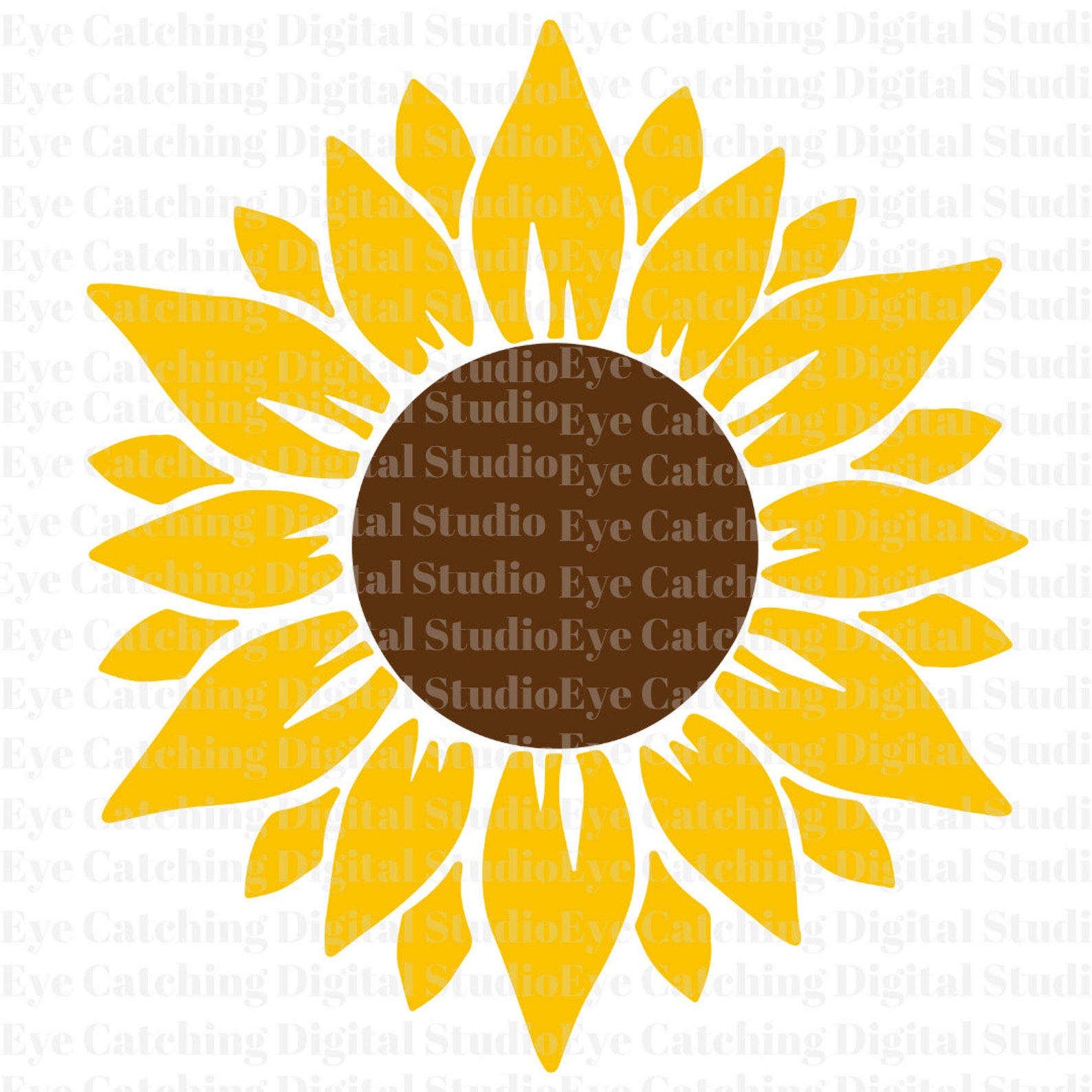 Sunflower SVG, Flower Svg, Digital Download, Clipart, Distressed ...