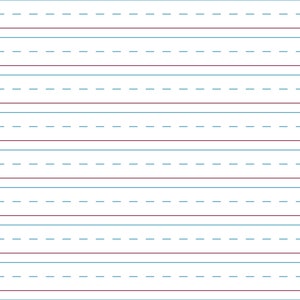 Üben Sie das Schreiben von Papier - Gefüttert Papier Rot unten, Blau oben, Schreibpraxis Arbeitsblatt Seiten - Druckbar Digitaler Download - Einfach zu drucken