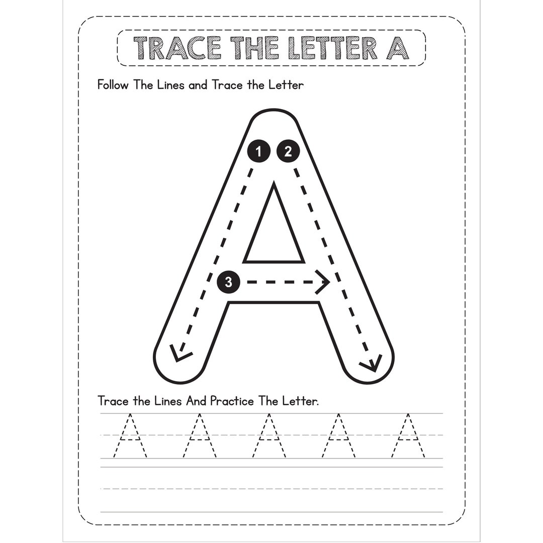 26 Alphabet Letters Printable Tracing Worksheets, Preschool