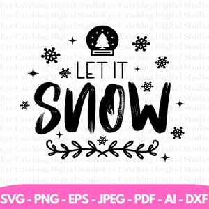 Laissez-le neiger SVG, Noël religieux SVG, Christ SVG, Noël Clipart, signe de ferme de Noël, Vacances Svg, Cut File Cricut