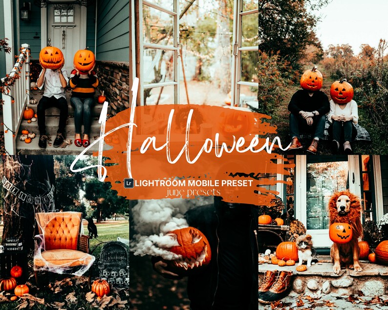 Halloween Mobile Lightroom Preset Moody Brown Presets Fall Etsy