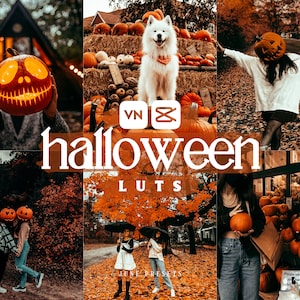 12 Moody Halloween Film LUTs Pack, Dark Moody LUTs for Color Grading