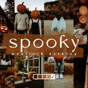 11 Spooky Halloween Mobile & Desktop Lightroom Preset, Moody Dark Presets, Aesthetic Halloween Preset Instagram Influencer and Blogger