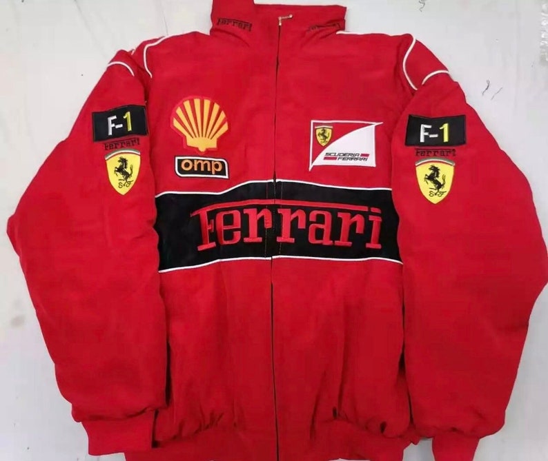 Formula 1 Racing Red Ferrari Jacket Vintage Style // Bomber - Etsy