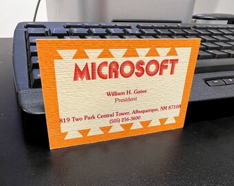 Bill Gates Business Card Reproduction Replica Prop Collectable