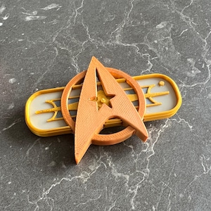 Star Trek Inspired &#39;The Wrath of Khan&#39; Starfleet Uniform Badge (3D Printed)