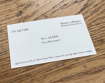 American Psycho Paul Allen Business Card