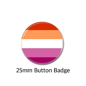 Sunset Lesbian Pride Flag 25mm Button Badge