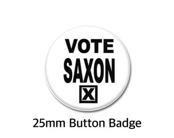 Badge Saxon Doctor Who The Master David Tennant 25 mm.