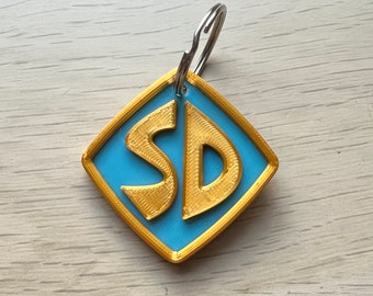 Scooby Doo Logo Dog Tag Keyring Cosplay 3D Printed Replica Prop