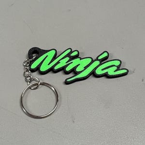 Kawasaki Ninja Motorcycle Keyring Keychain for Ninja Enthusiasts 3d Printed