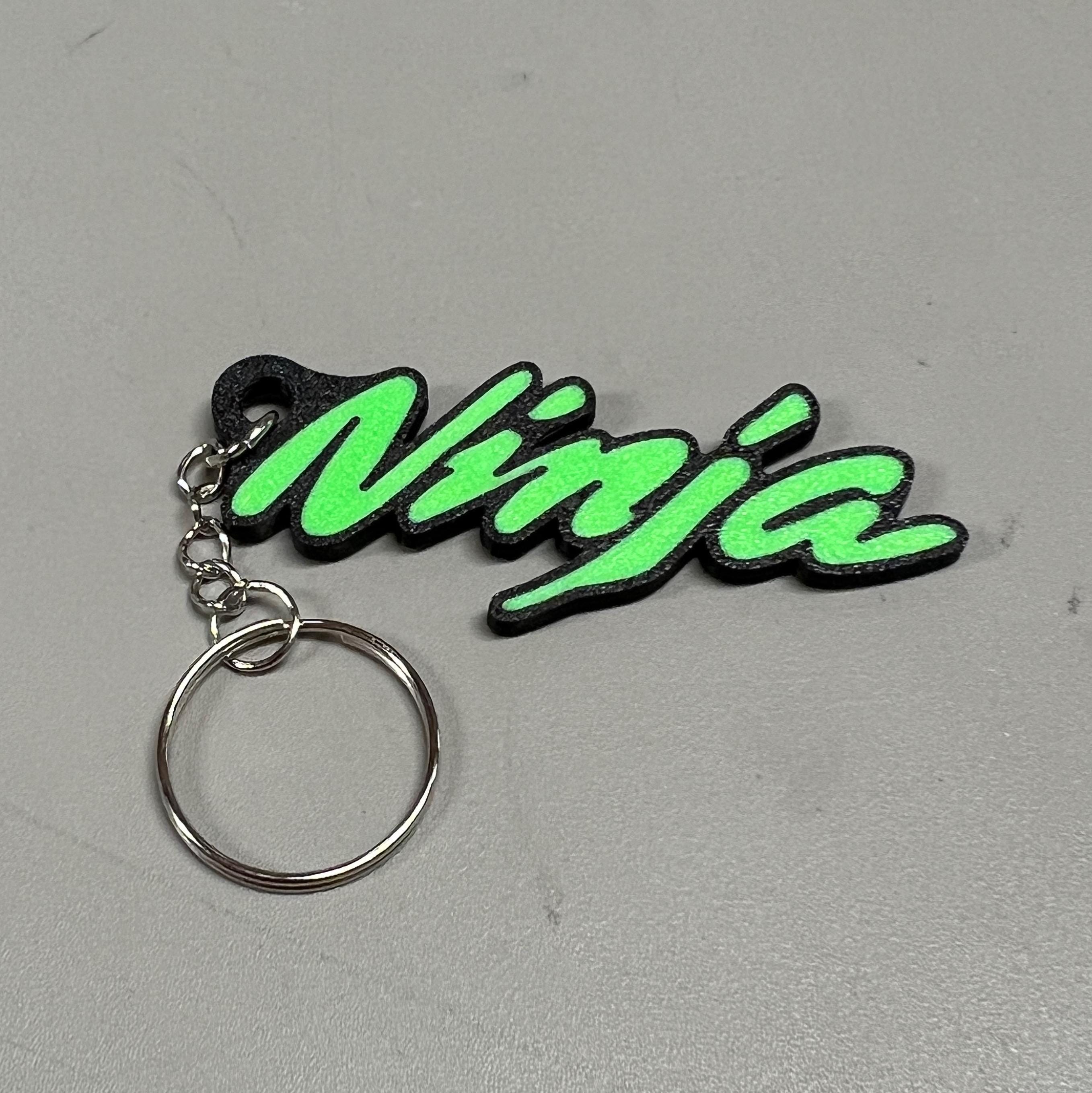 Kawasaki Ninja Motorcycle Keyring Keychain for Ninja Enthusiasts 3d Printed
