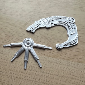 Sci-fi Trek Seven of Nine 7 of 9 Borg Implants Cosplay Prop Replica 3D Printed Premium Silver