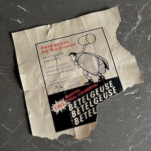 Beetlejuice Flyer Replica Prop Reproduction Fan Made Inspired By
