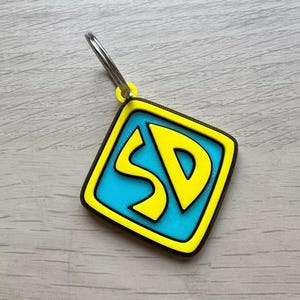 Scooby Doo Cartoon Style Keyring / Dog Tag Standard Size For Cosplay Costume