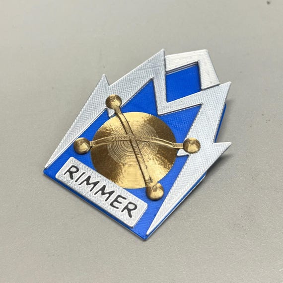 Red Dwarf Inspired Rimmer Name Badge Insignia H Hologram Replica Cosplay Prop
