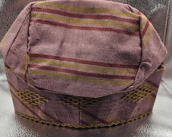 New Nigeria  Onion's colour Mix Aso Oke Cap/Fila for men .