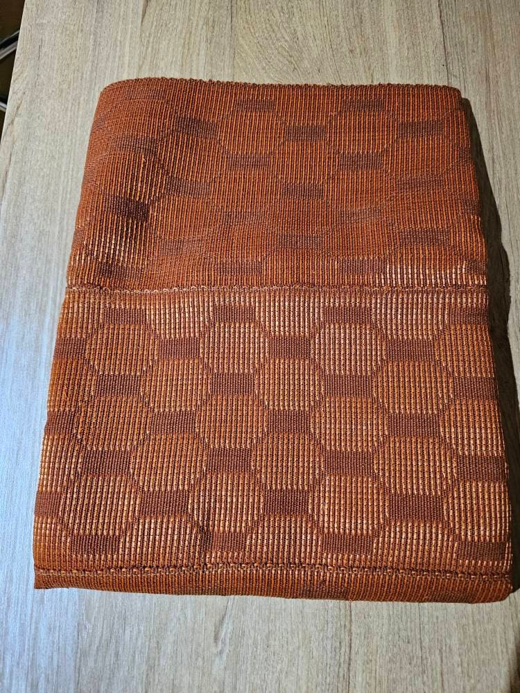 New Nigeria Burnt Orange Gele/Ipele Aso Oke  (DAMASK DESIGN). Price per piece. Matching caps are available for Men