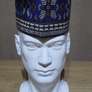 Africa/Nigeria/Hausa Men&#39;s Cap/Fila. Suitable for all occasions.  Blue Mix Colour