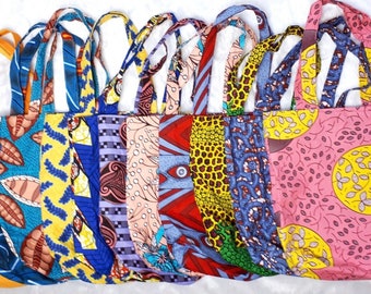 Ankara Reversible Shopper Tote Bag (Handmade)