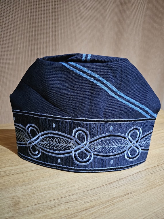 Embroidery Fila Nigerian Hat New Nigeria Navy Blue Aso Oke