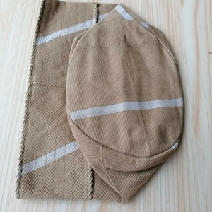 NEW NIGERIAN Sanyan Brown Fila Cap Aso Oke Cap