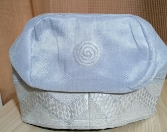NEW NIGERIAN White with White Embroidery Fila Cap Aso Oke Cap