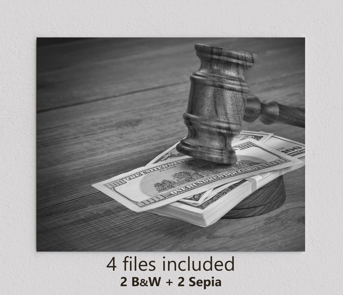 Law Black and White/sepia Poster, Law Print, Lawyer Office Decor, Justice Print, Judge Gift