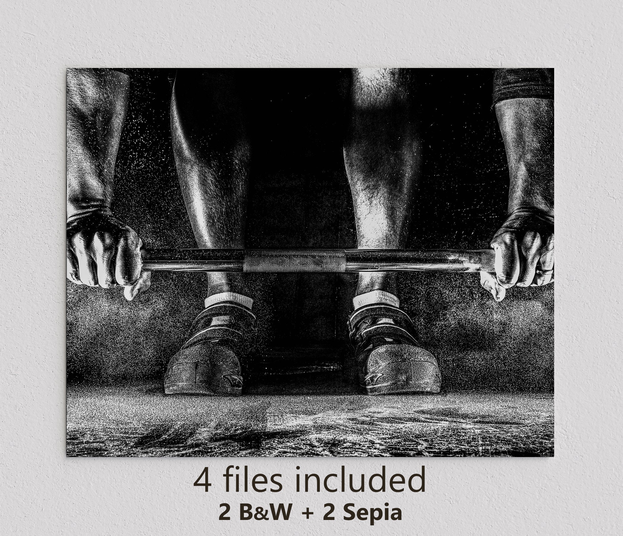 Bodybuilding Black and White/sepia Poster, Fitness