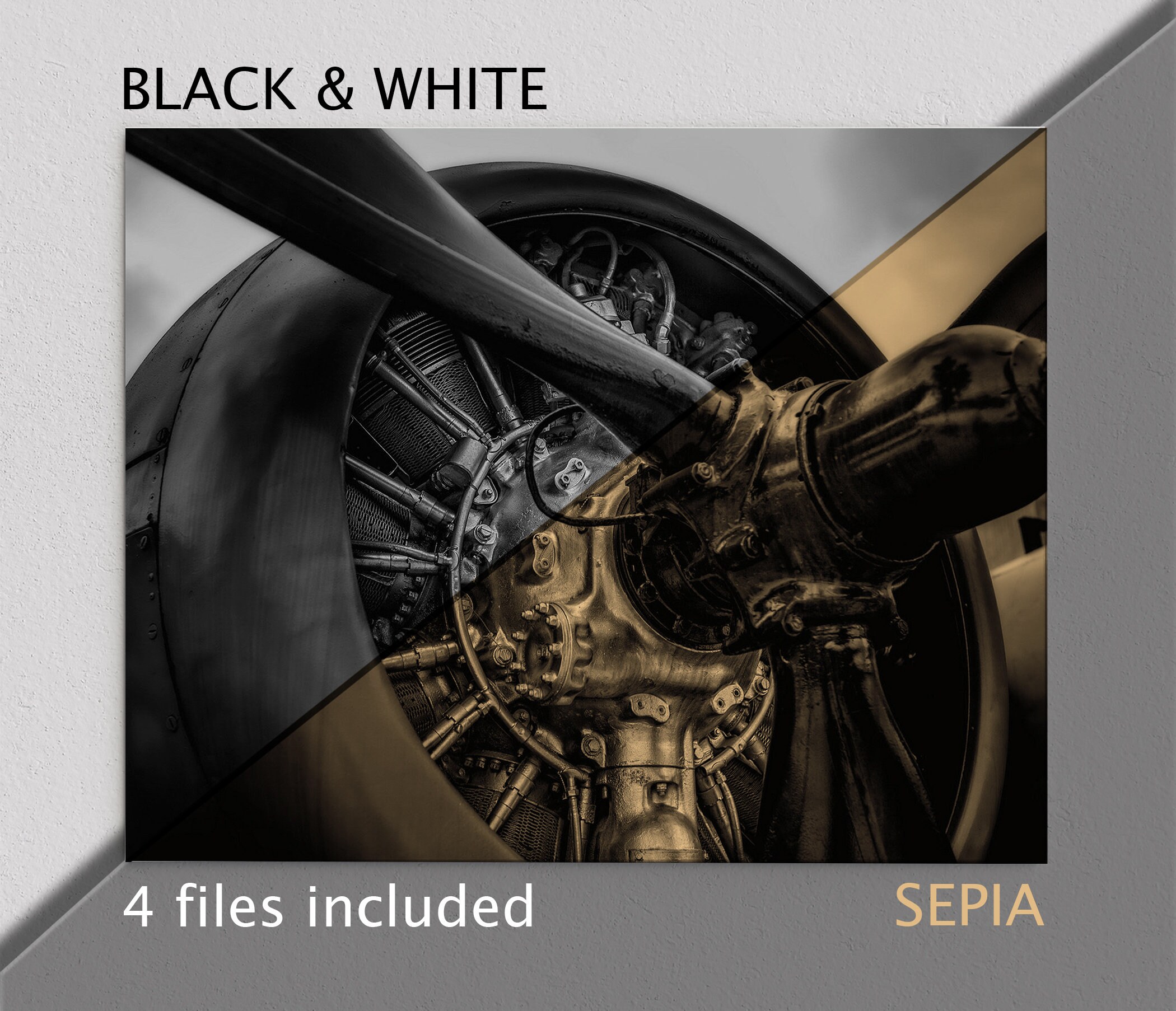 Prints Airplane Print Aircraft Engine Print Aircraft Black And White ...